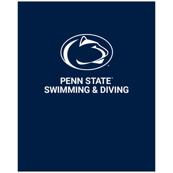 navy folder with Penn State Swimming & Diving below Athletic Logo